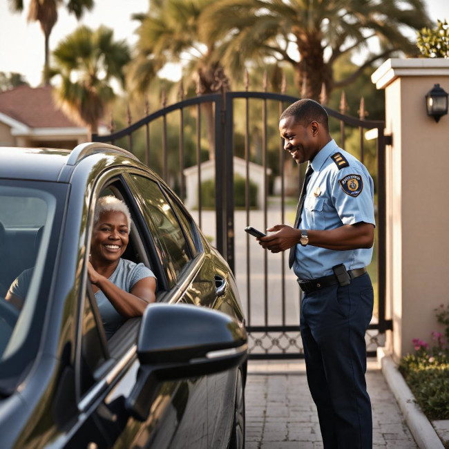 Visitor management at community gate